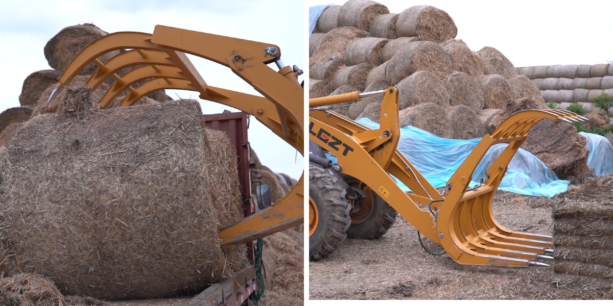 Колесный погрузчик для сбора соломы Колесный погрузчик для сбора соломы