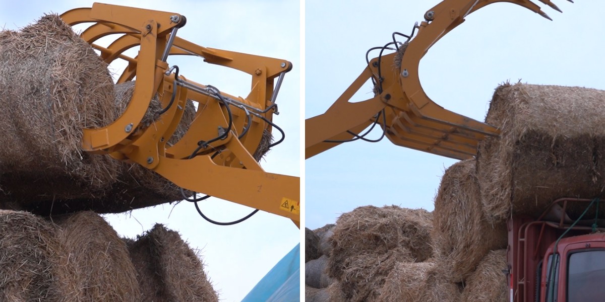 Колесный погрузчик для сбора соломы Колесный погрузчик для сбора соломы